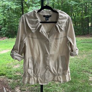 Like New DARJONI CASUAL JACKET SZ M SAND COLOR